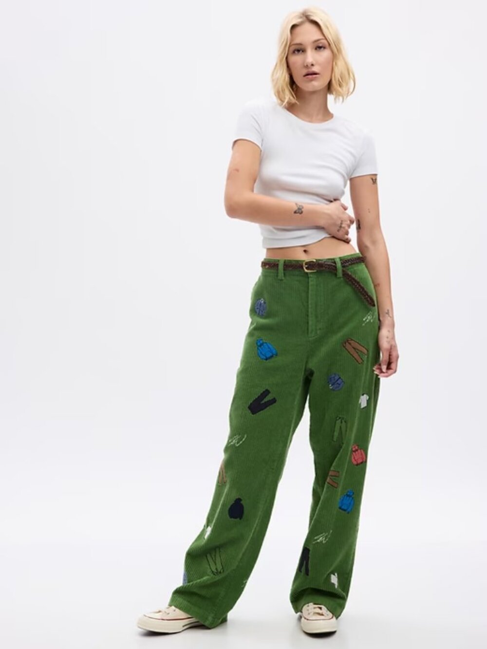 Gap Re-Issue × Sean Wotherspoon Embroidered Corduroy Relaxed Pants NWT | 32x32 - Picture 2 of 5